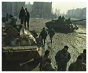 tanks in Grozny