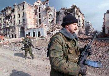 Russian soldiers in Grozny