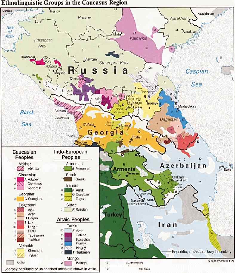 Ethnolinguistic Groups in the Caucasus