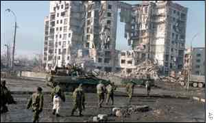 bombed buildings Chechnya