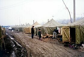 Chechen refugees camp Ingushetia