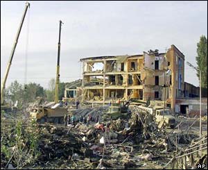 Suicide bombing blasts military hospital in Mozdok (North Ossezia) - August 2, 2003