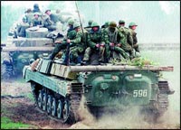 Russian federal troops in Chechnya