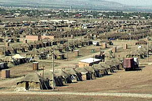 Refugees tent camp Ingushetia