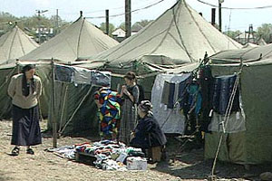 Chechen tent camp in Ingushetia Chechen refugees tent camp - Ingushetia